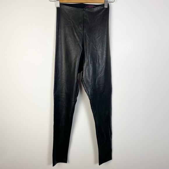 Commando Black Perfect Control Faux Leather Legging Size Small - Picture 2 of 8